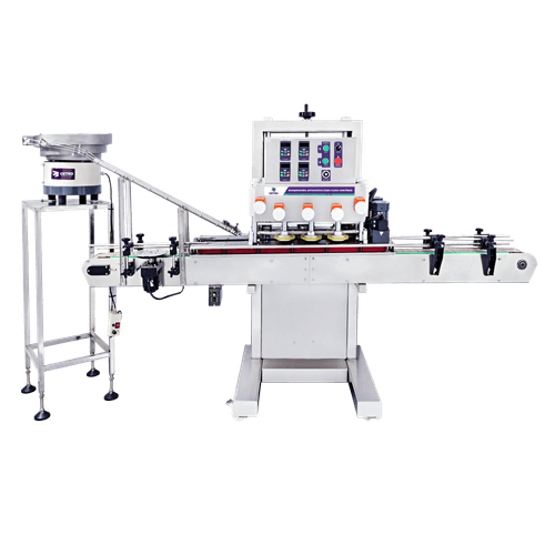 Posicionadora de Tampas e Rosqueadora Automática para Fluxo Contínuo CARCM 3000