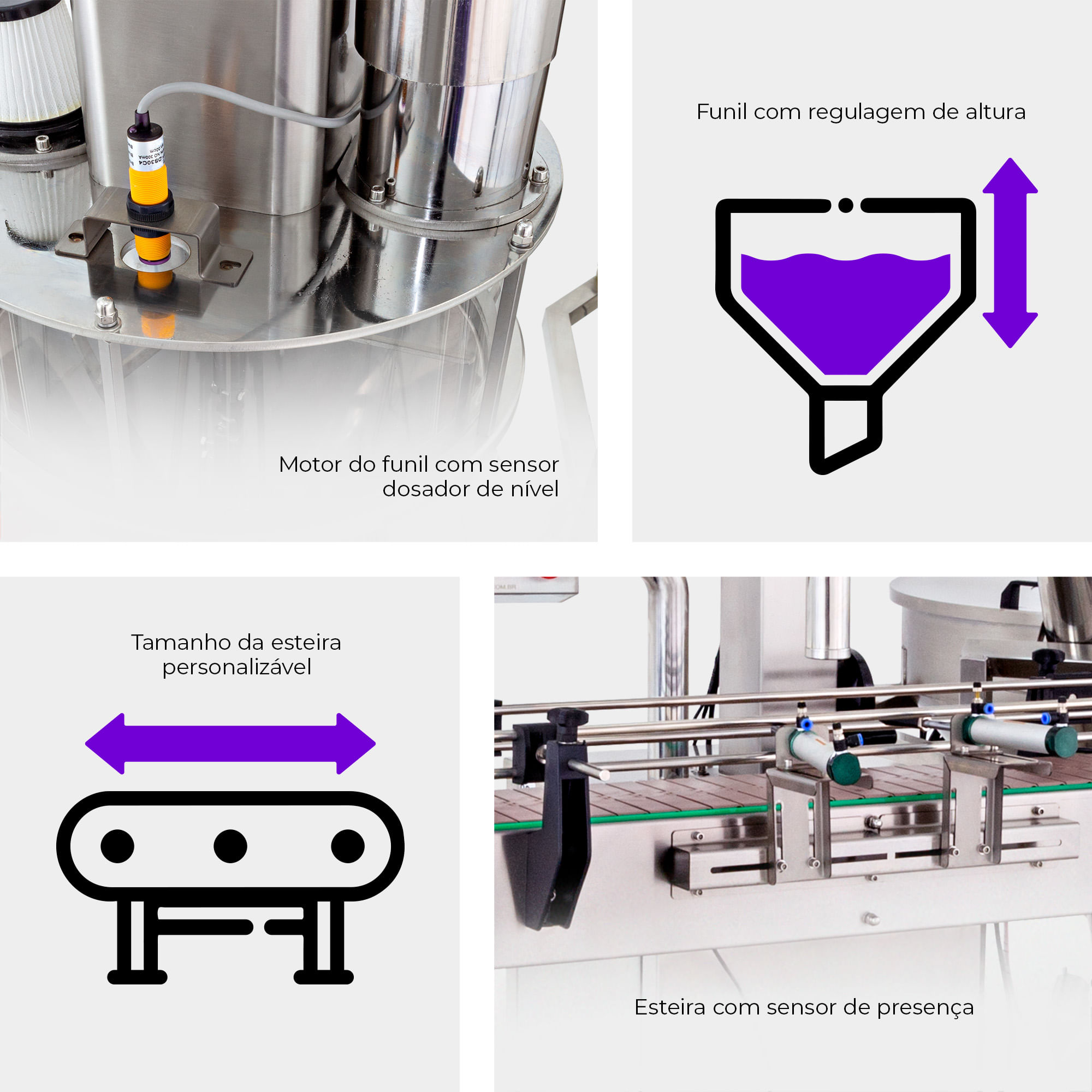 Dosadora Automática para Pós com Esteira e Abastecedor CADM VA-1000 - imagem 4