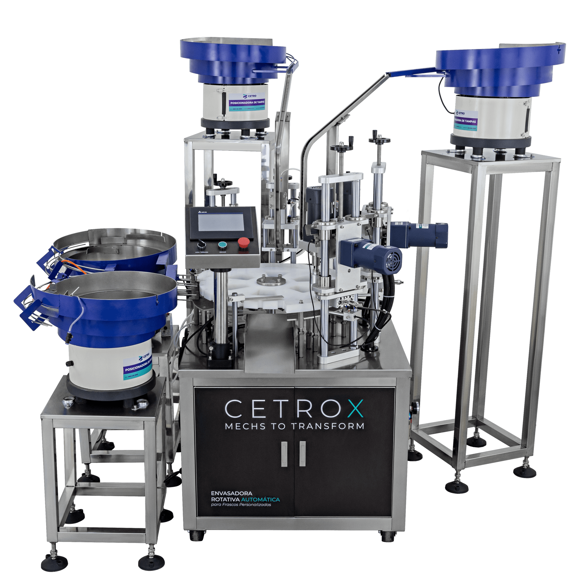 Envasadora Posicionadora e Rosqueadora Rotativa para Frascos Personalizados CAFM CB R - imagem 1