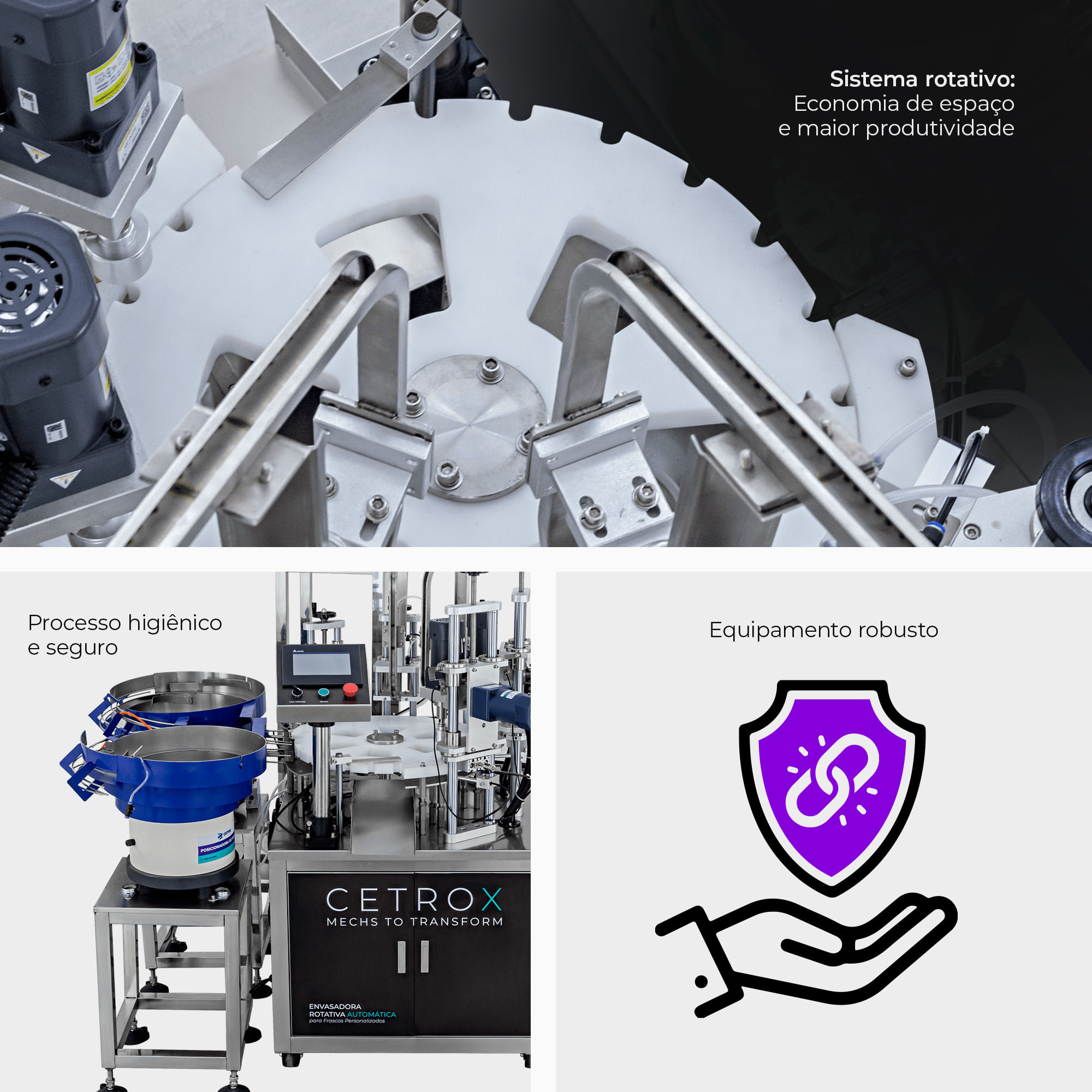 Envasadora Posicionadora e Rosqueadora Rotativa para Frascos Personalizados CAFM CB R - imagem 3