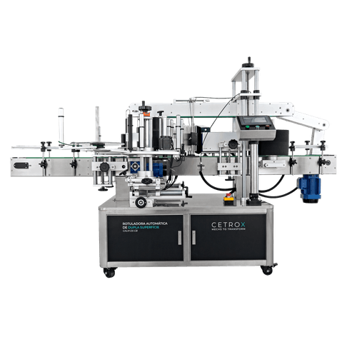 Rotuladora Automática de Dupla Superfície para Frascos Planos e Cilíndricos CALM DS CB