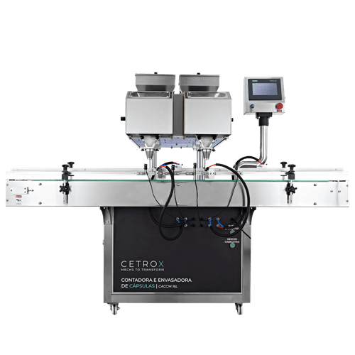 Contadora e Envasadora de Cápsulas e Gummys Automática em Linha CACCM 16L