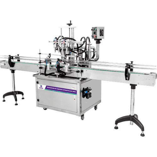 Envasadora de Líquidos Automática em Linha 10 - 100ml com 2 Bicos CALFM 100 2N