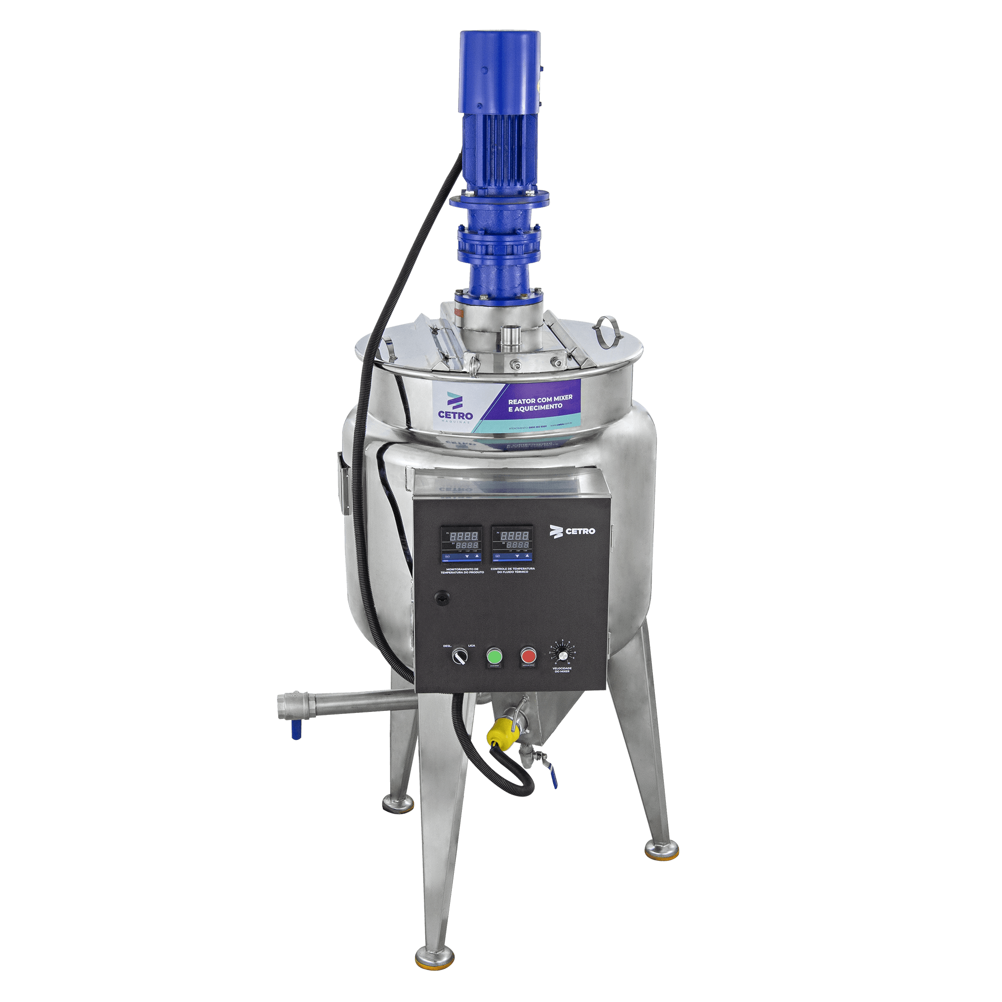 Reator com Mixer e Aquecimento 100 Litros CTRM MH-100 - imagem 1
