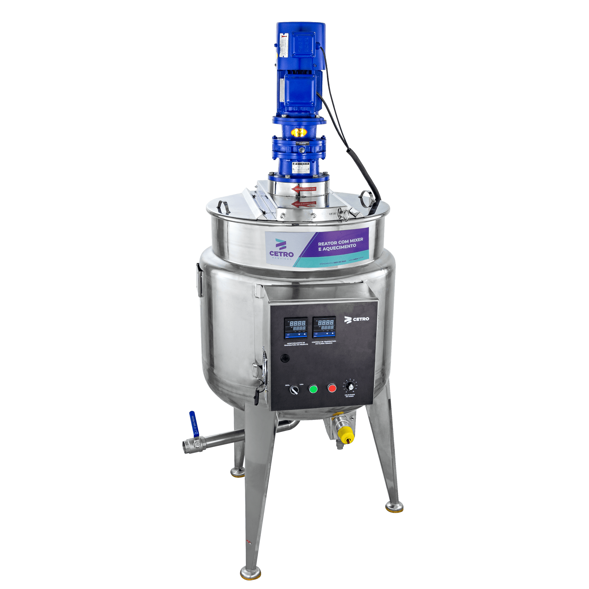 Reator com Mixer e Aquecimento 200 Litros CTRM MH-200 - imagem 1