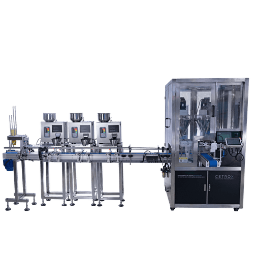 Dosadora e Seladora Automática de Copos com 5 Estações de Dosagem para Grãos e Pós CADM VA2-100 W3-100