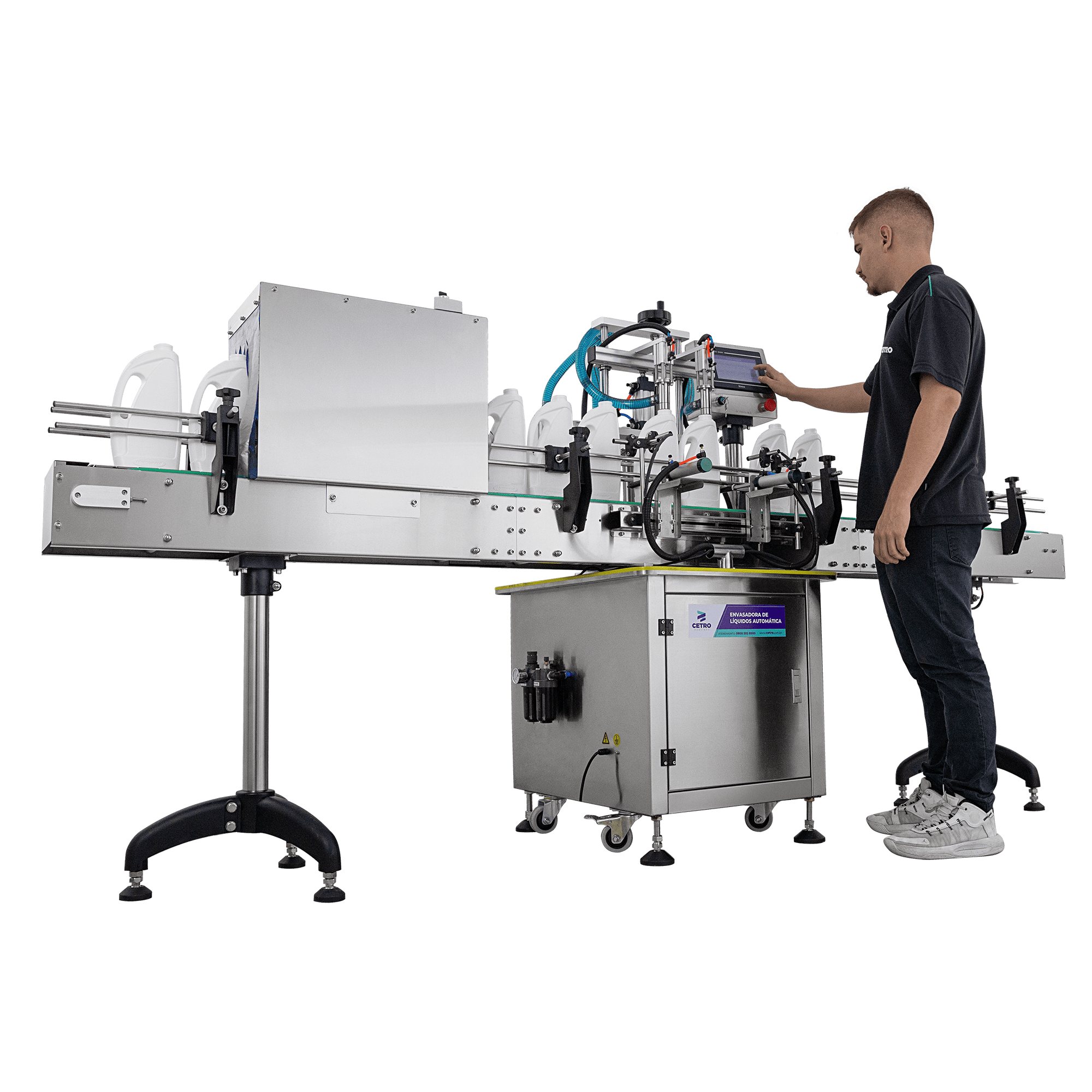 Envasadora de Líquidos Automática 100 - 1000ml com 2 Bicos e Esterilização UV CAFM L-1000 2N UVT - imagem 4