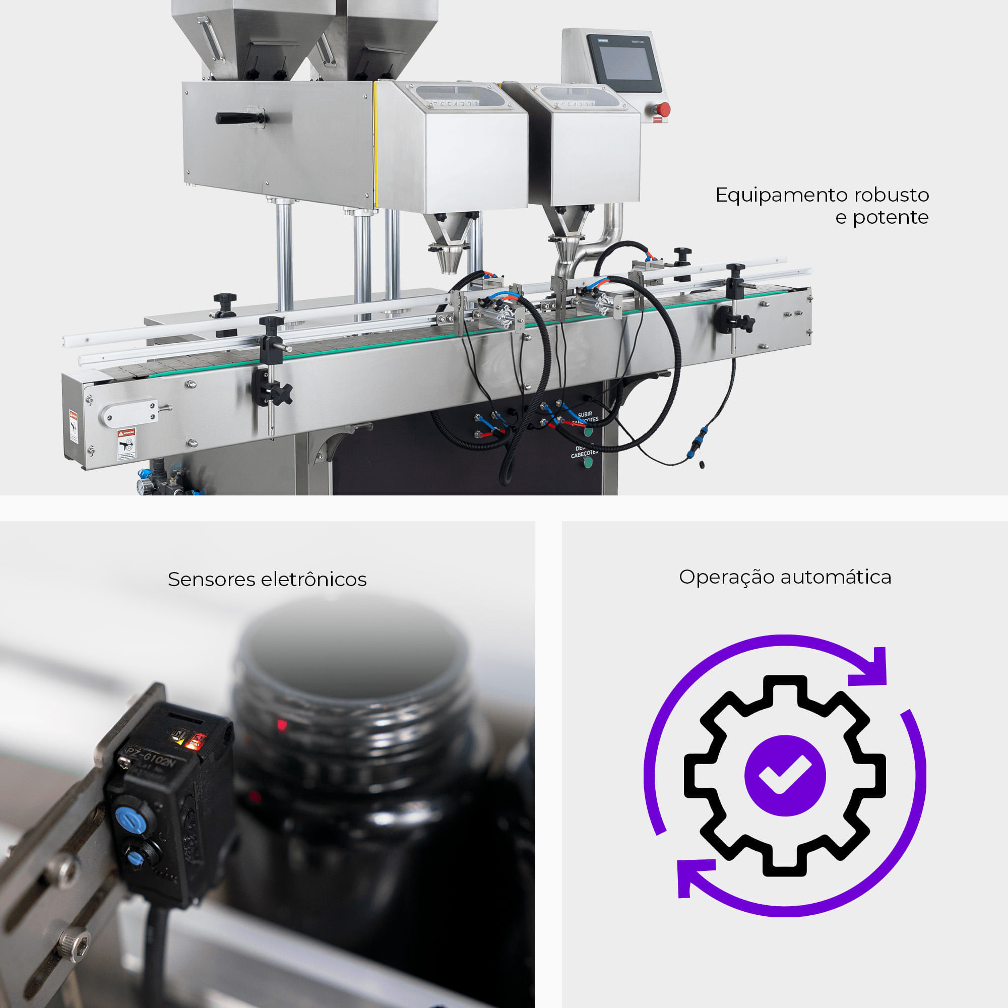 Contadora e Envasadora de Cápsulas e Gummies Automática em Linha CACM CF L-16 - imagem 3