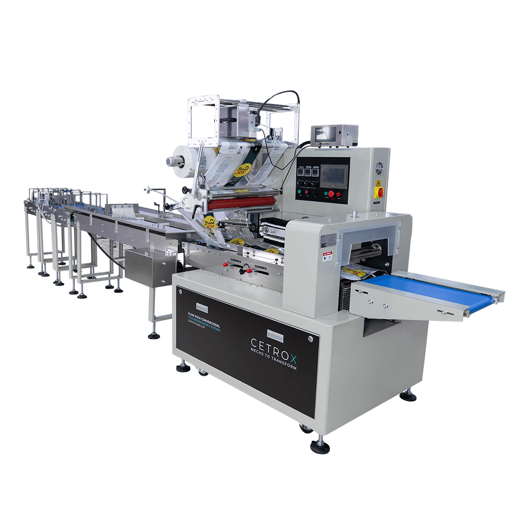 Flow Pack Convencional com Borrifador e Esteira para Alimentação Automática dos Produtos CAPM FP-600 S AF - imagem 1