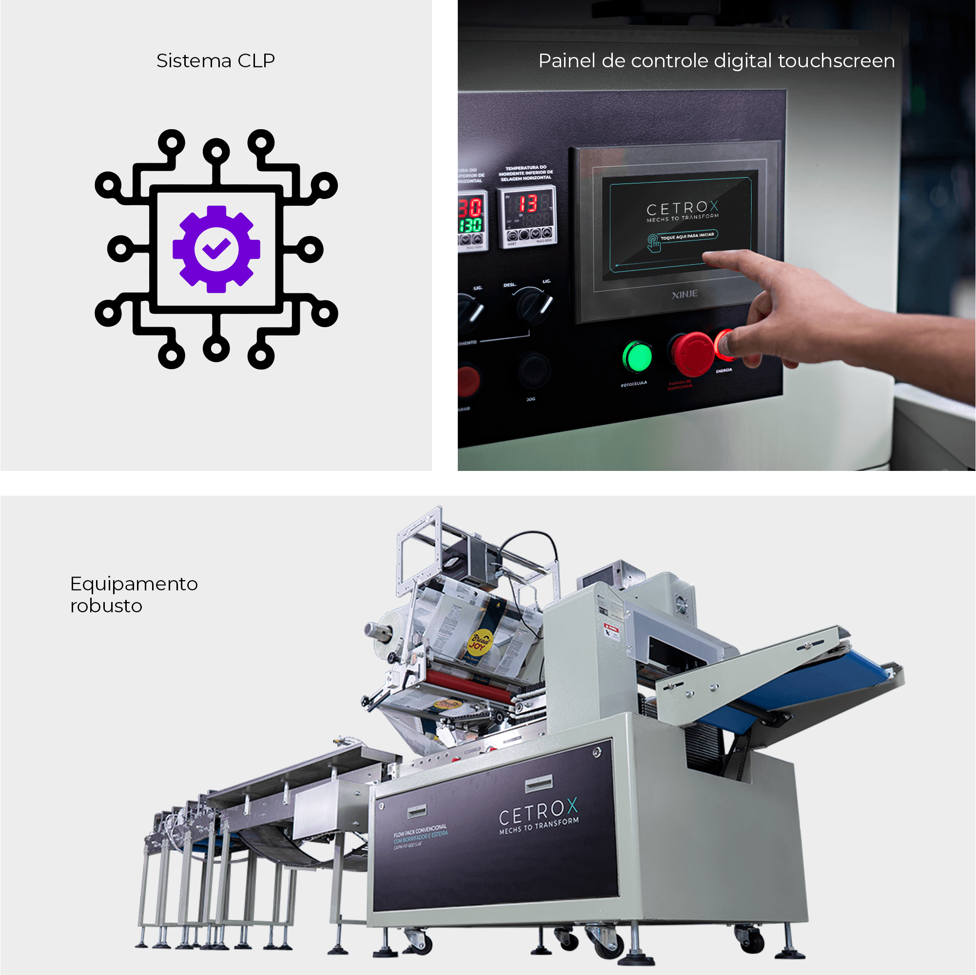 Flow Pack Convencional com Borrifador e Esteira para Alimentação Automática dos Produtos CAPM FP-600 S AF - imagem 2