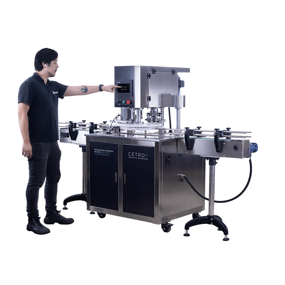 Recravadora Automática em Linha para Tampas Metálicas CCBM A-82 CS - imagem 5