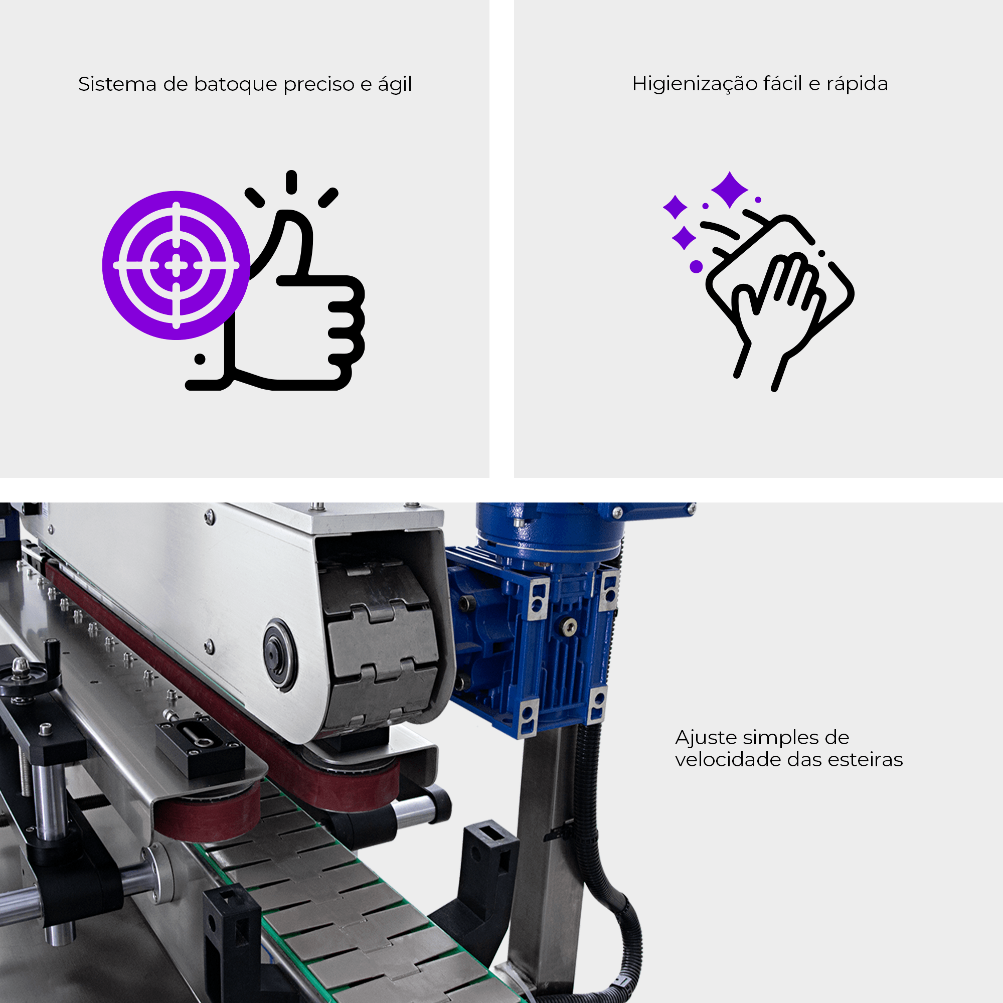 Aplicadora Automática de Tampas tipo Batoque para Fluxo Contínuo CARCM BT-C - imagem 3