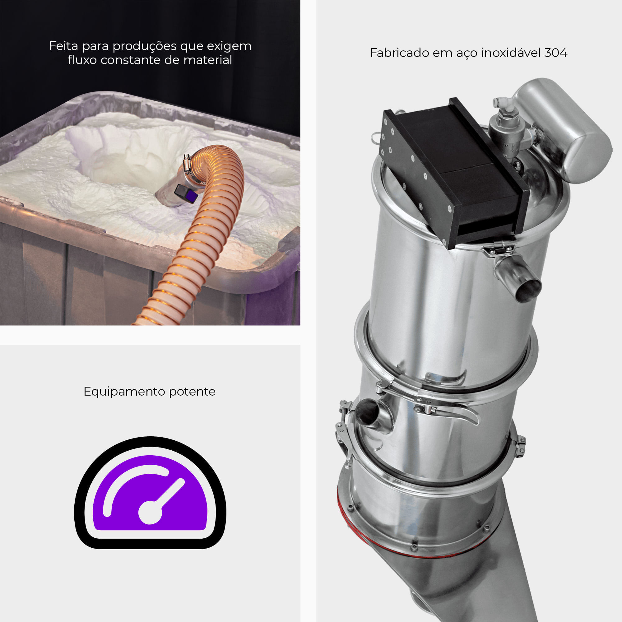 Abastecedor Vertical a Vácuo para Pós CVPF V-150 - imagem 2