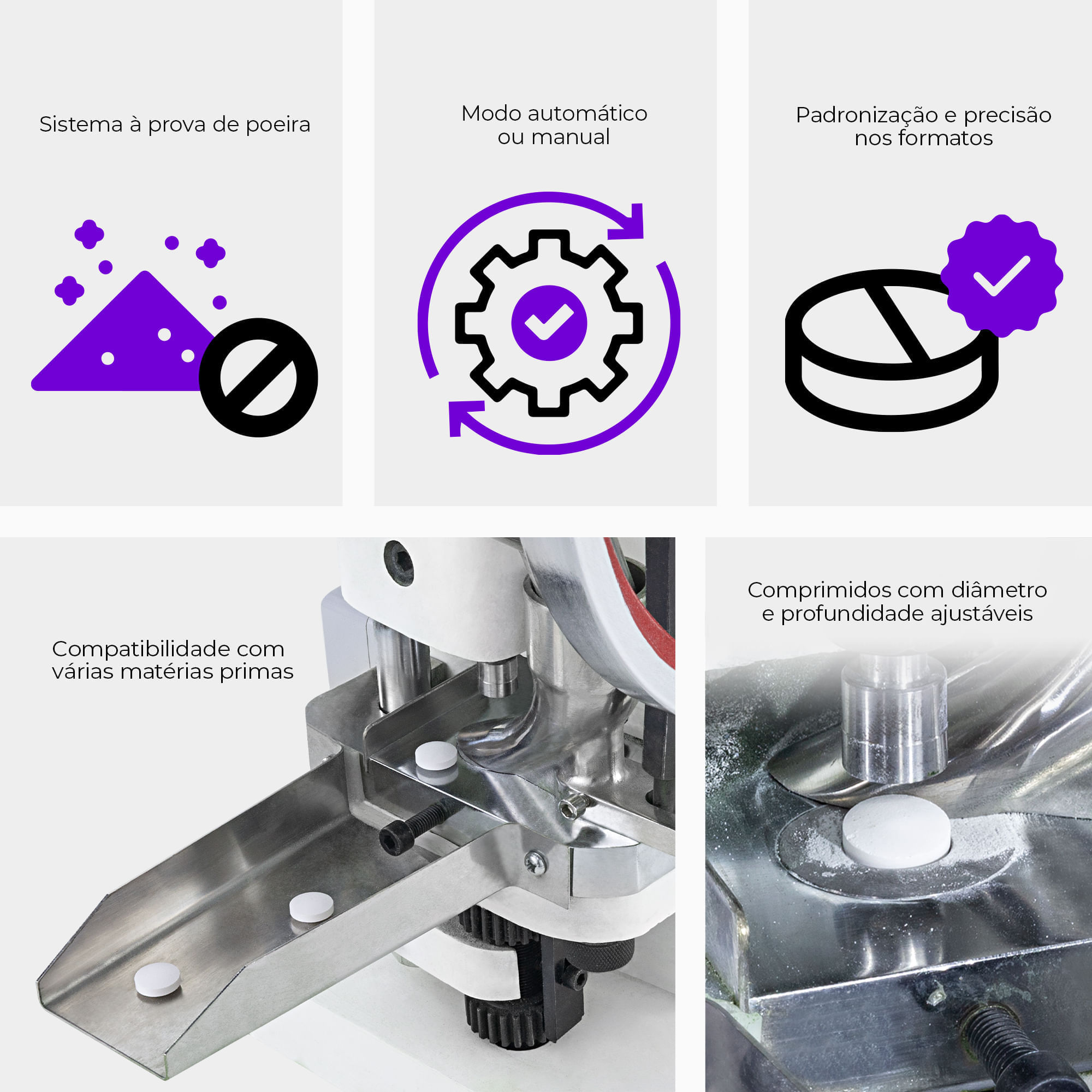 Compressora de Comprimidos Semiautomática CSPPM 5000 - imagem 2