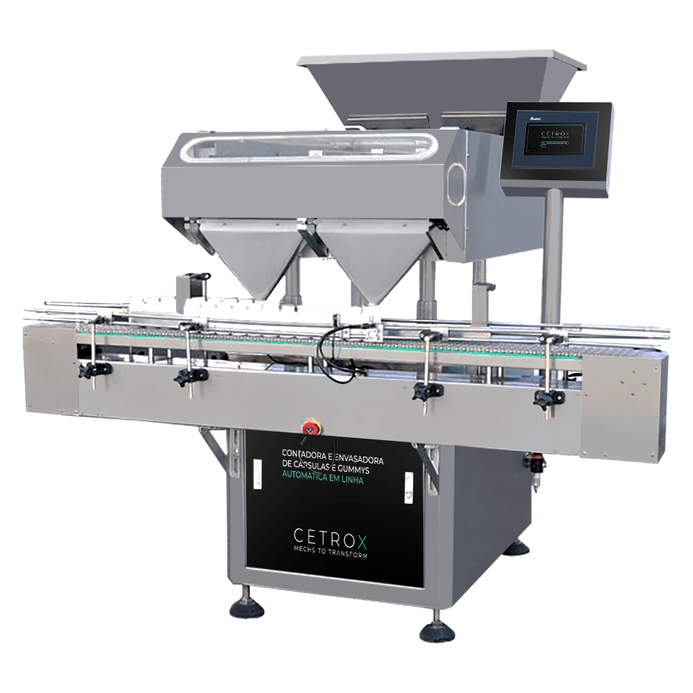 Contadora e Envasadora de Cápsulas e Gummies Automática em Linha CACM CF L-24 - imagem 1
