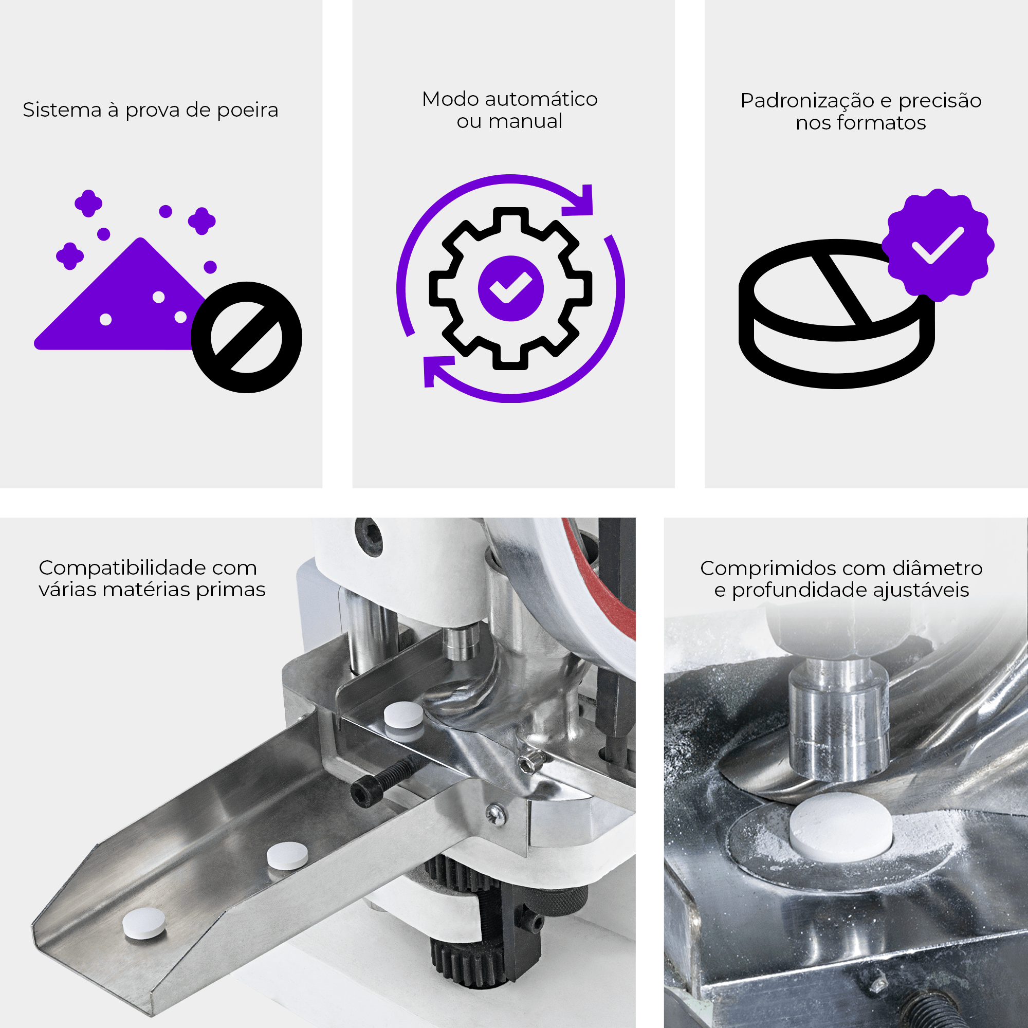 Compressora de Comprimidos Semiautomática CSPTP 2500 - imagem 2