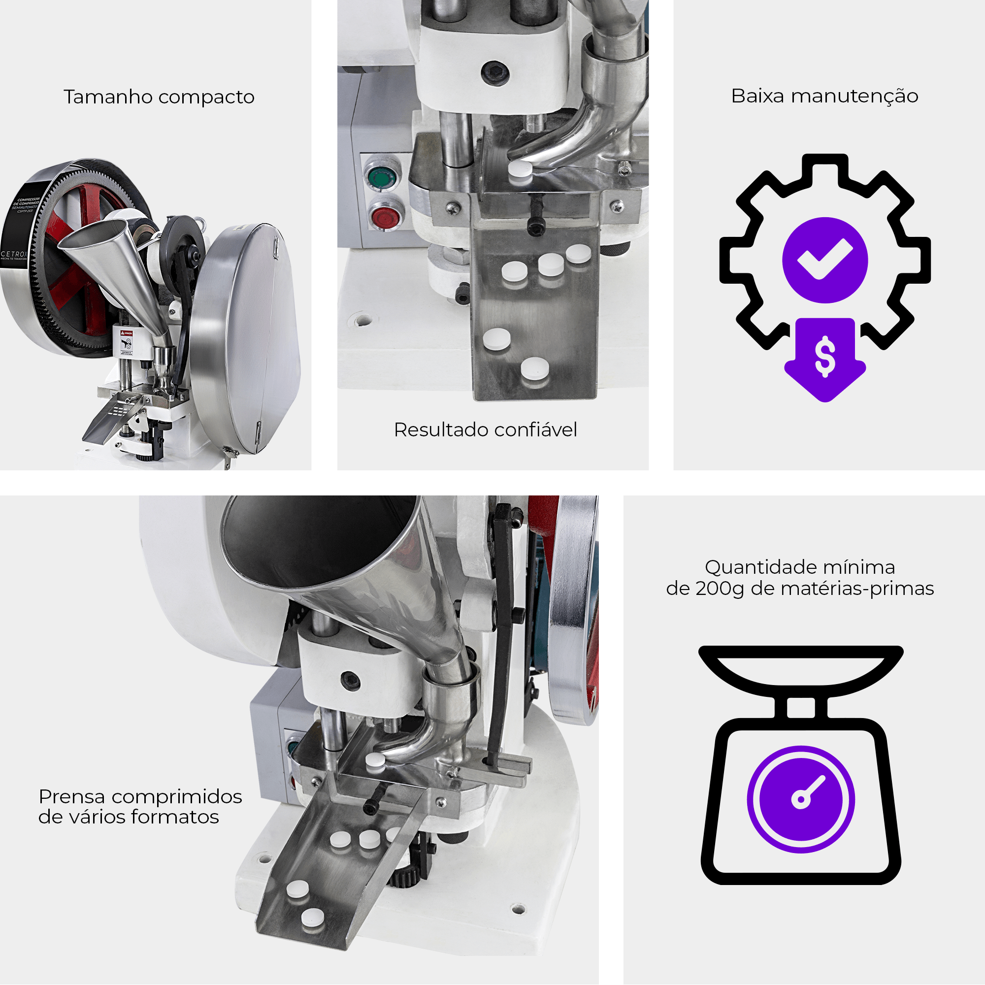Compressora de Comprimidos Semiautomática CSPTP 2500 - imagem 3
