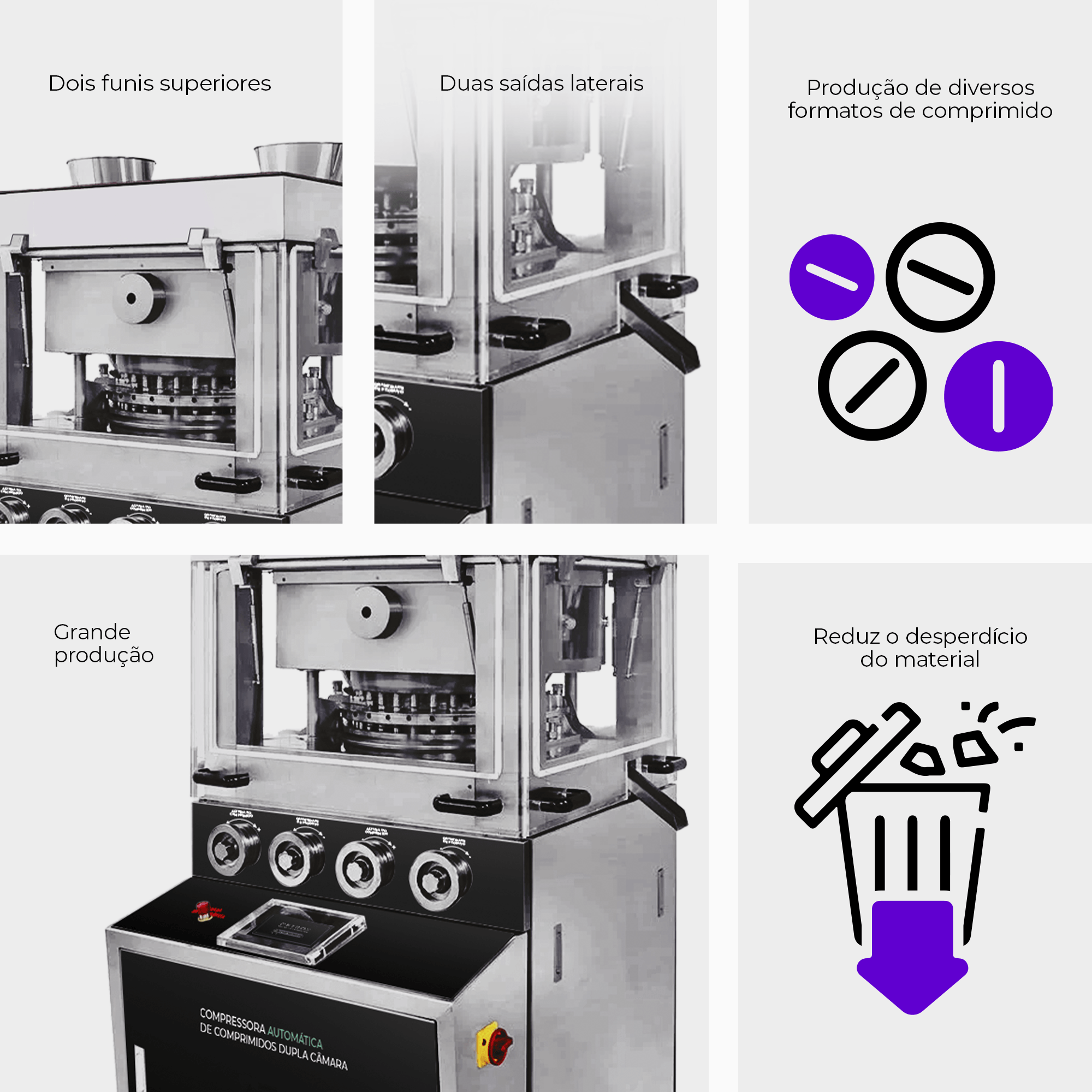 Compressora Automática de Comprimidos Dupla Camada - imagem 3