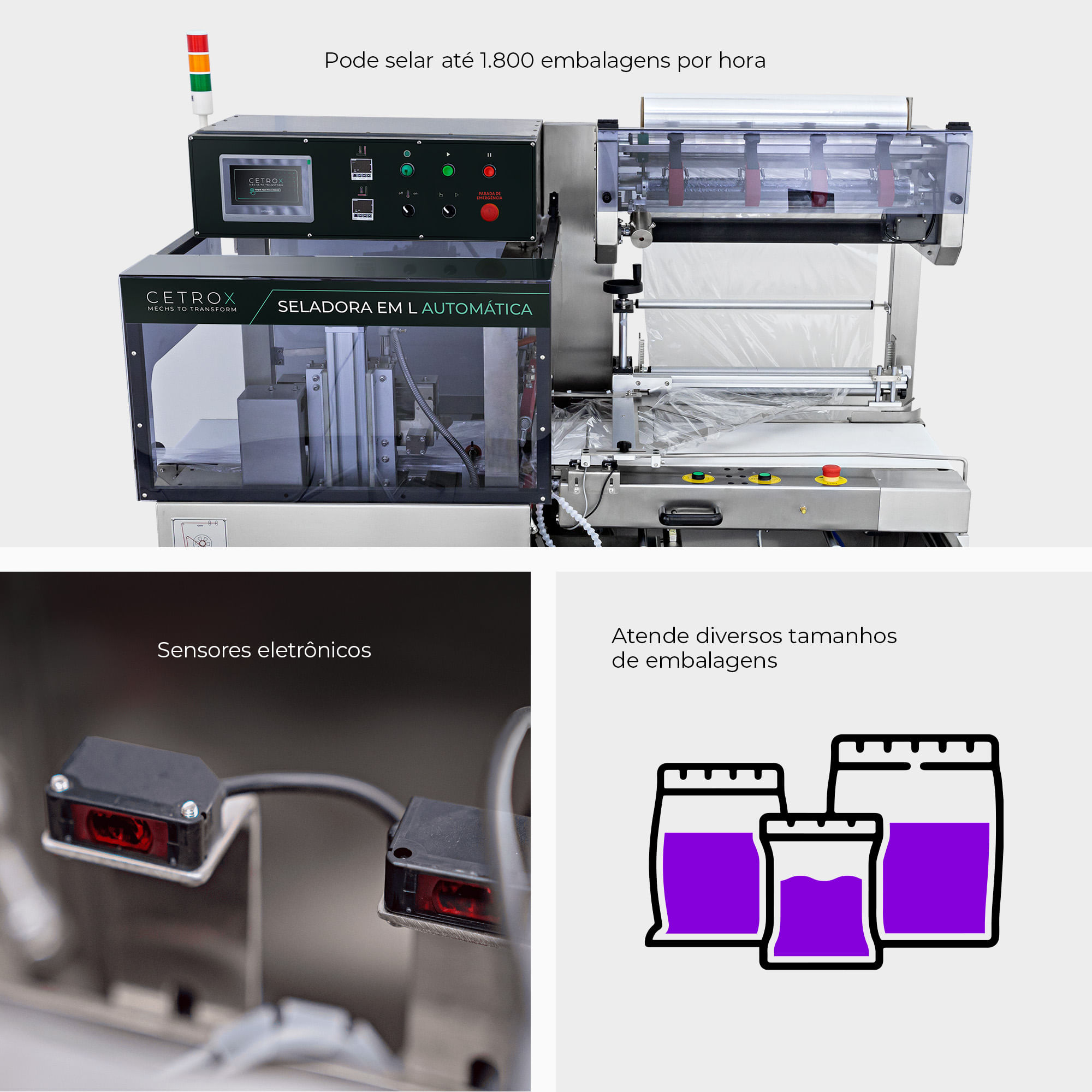 Seladora em L Automática CASM 4518 LT SS304 - imagem 3