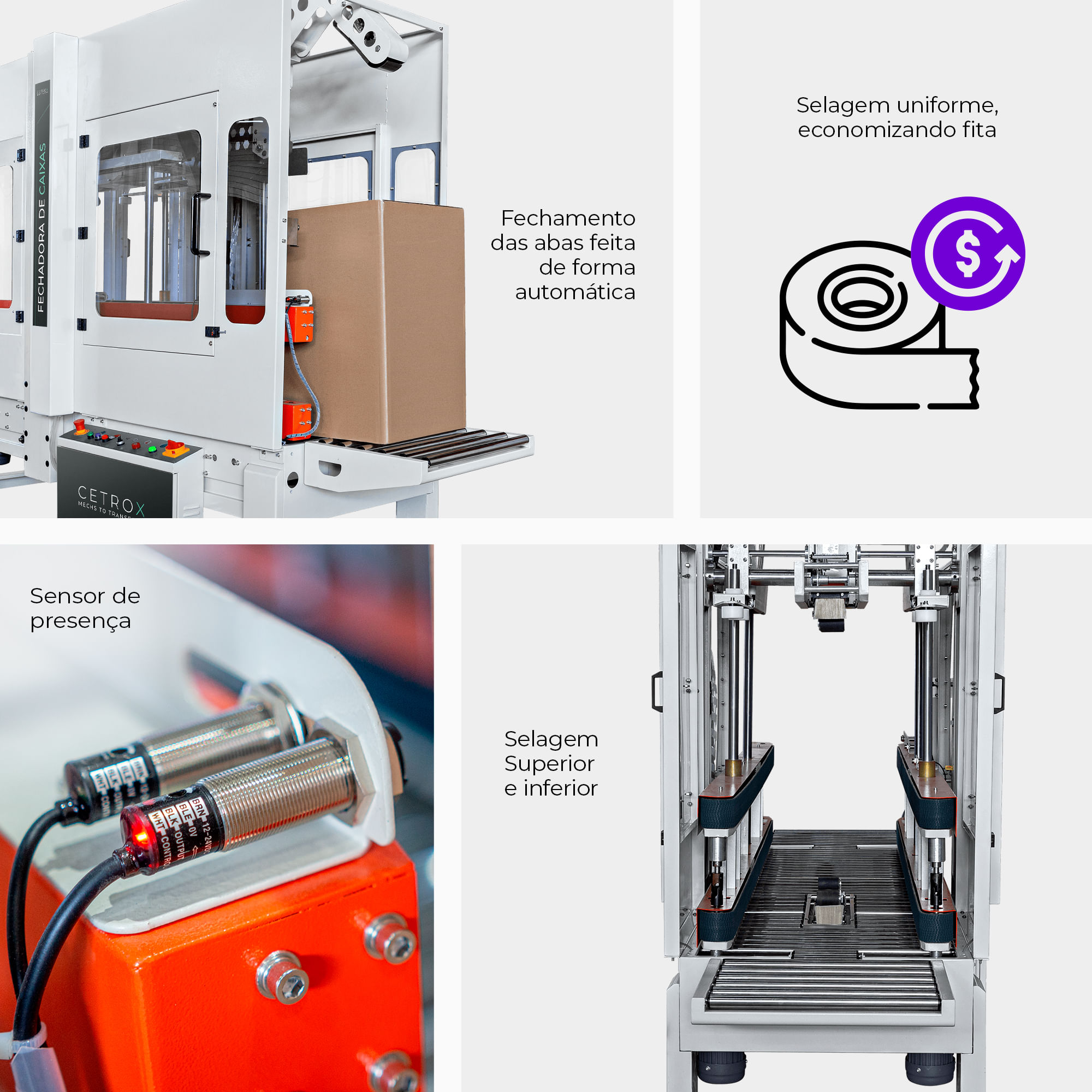 Fechadora de Caixas Automática com Dobra de Abas com Proteções para NR12 CASM BS-8150 SC FPC T75 - imagem 3