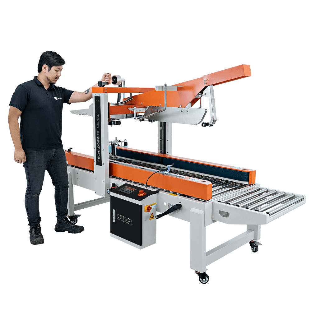 Fechadora de Caixas com Dobra de Abas Automática e Aplicador de Etiquetas Lateral CSSM BS-5050 AF SLA - imagem 5
