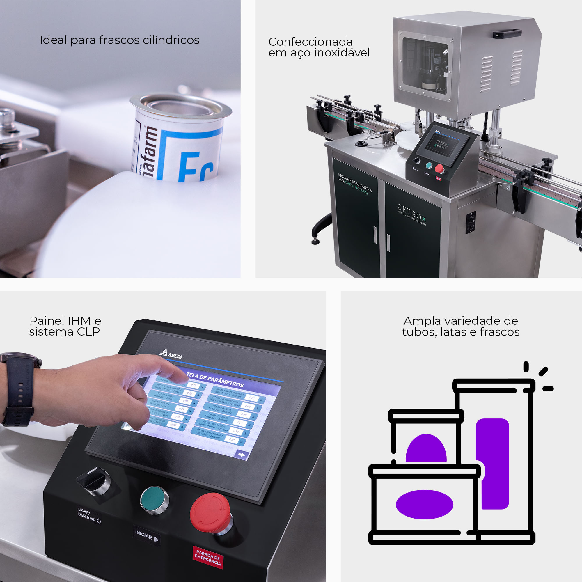 Recravadora Automática em Linha para Tampas Metálicas CARCM CC - imagem 2