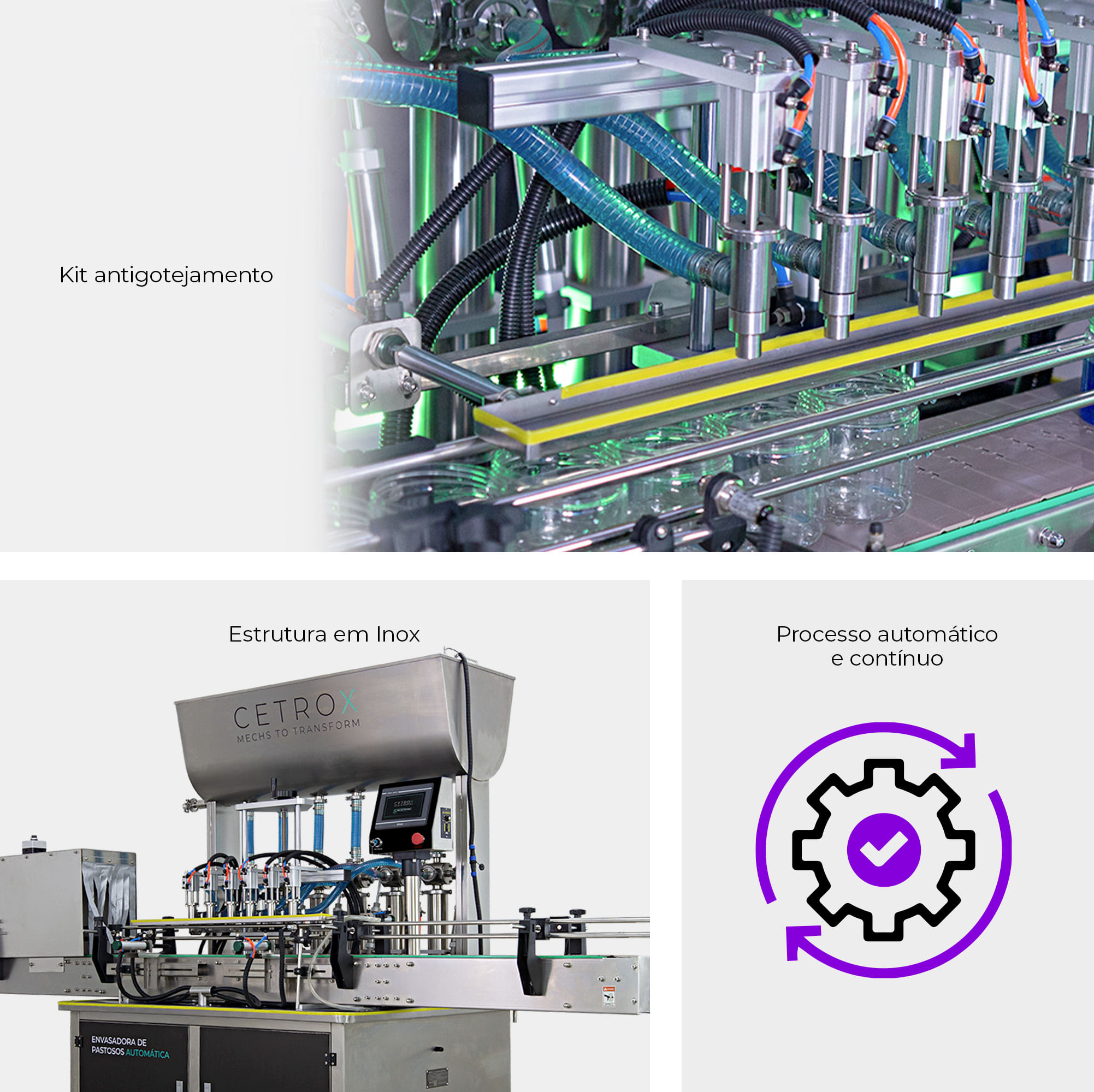 Envasadora de Pastosos Automática 100 - 1000ml com 6 Bicos e Esterilização UV CAFM P-1000 6N UVT - imagem 2