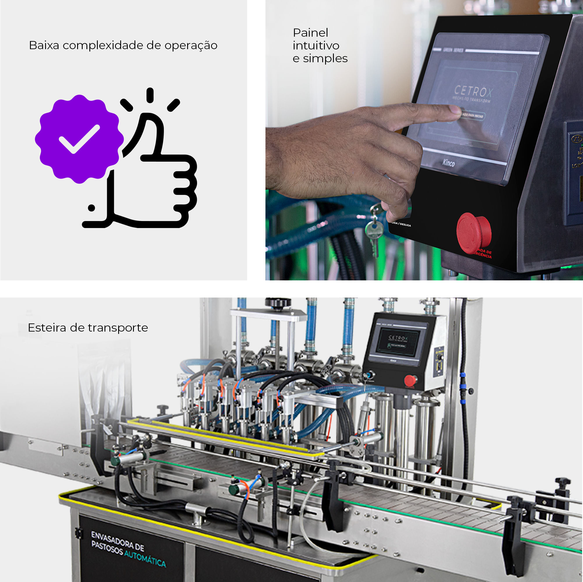 Envasadora de Pastosos Automática 1000 - 5000ml com 6 Bicos e Esterilização UV CAFM P-5000 6N UVT - imagem 4