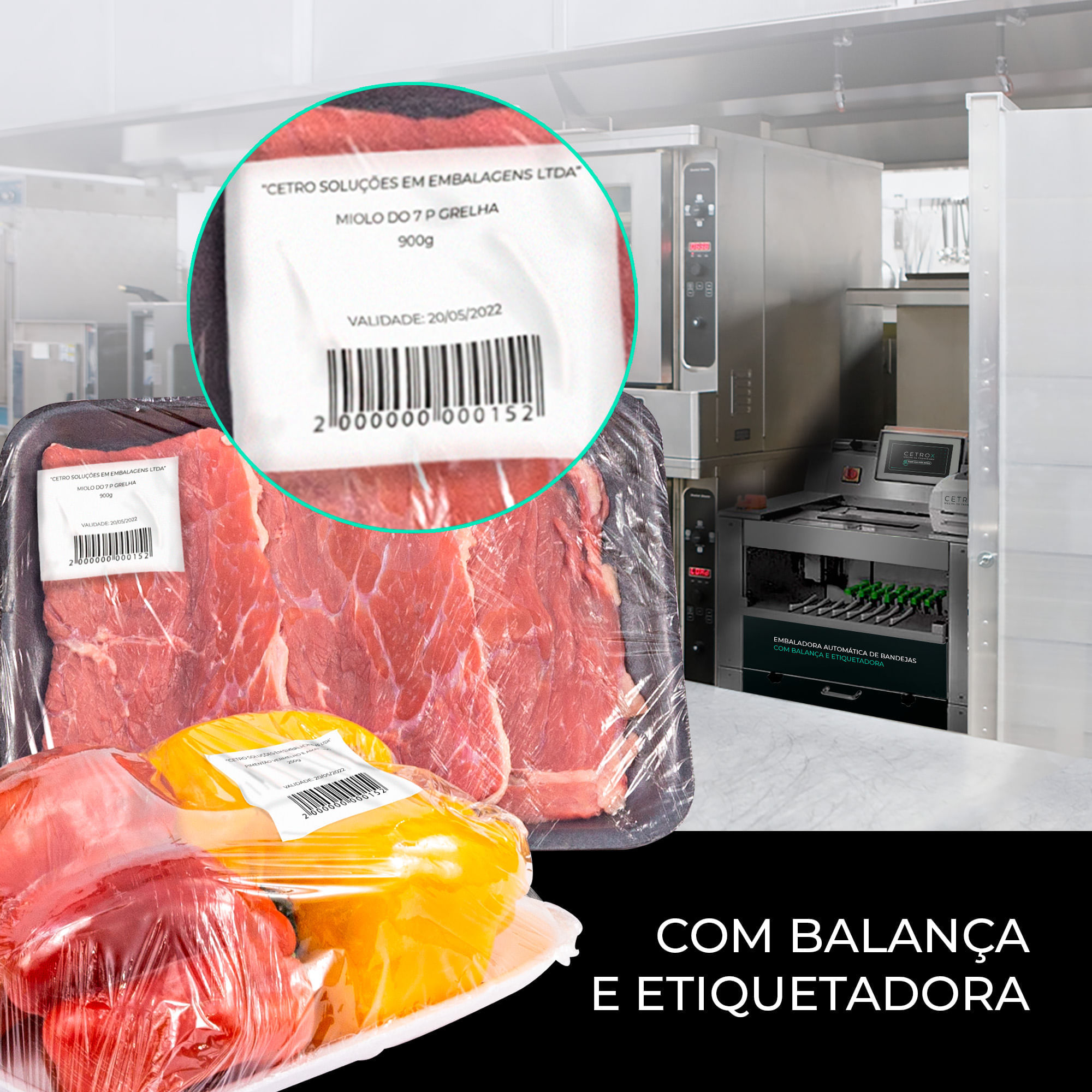 Embaladora Automática de Bandejas com Balança e Etiquetadora - imagem 3