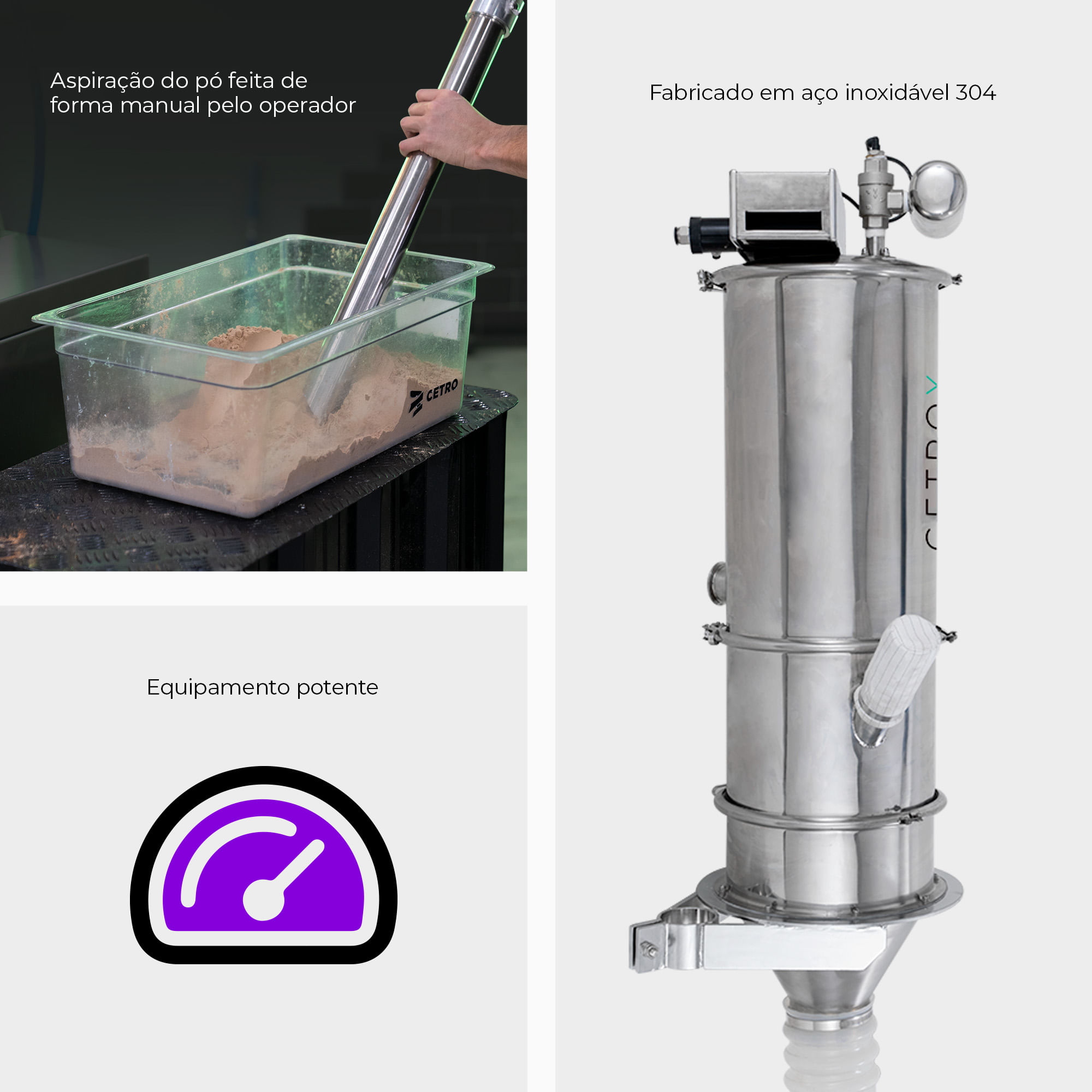 Abastecedor Vertical a Vácuo para Pós CVPF V-300 - imagem 2