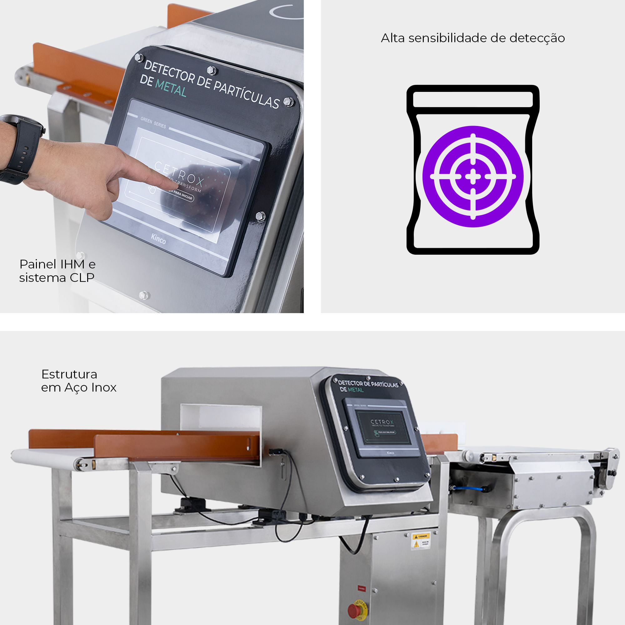 Detector de Partículas de Metal para Linhas de Produção CMDM P-3012 - imagem 2