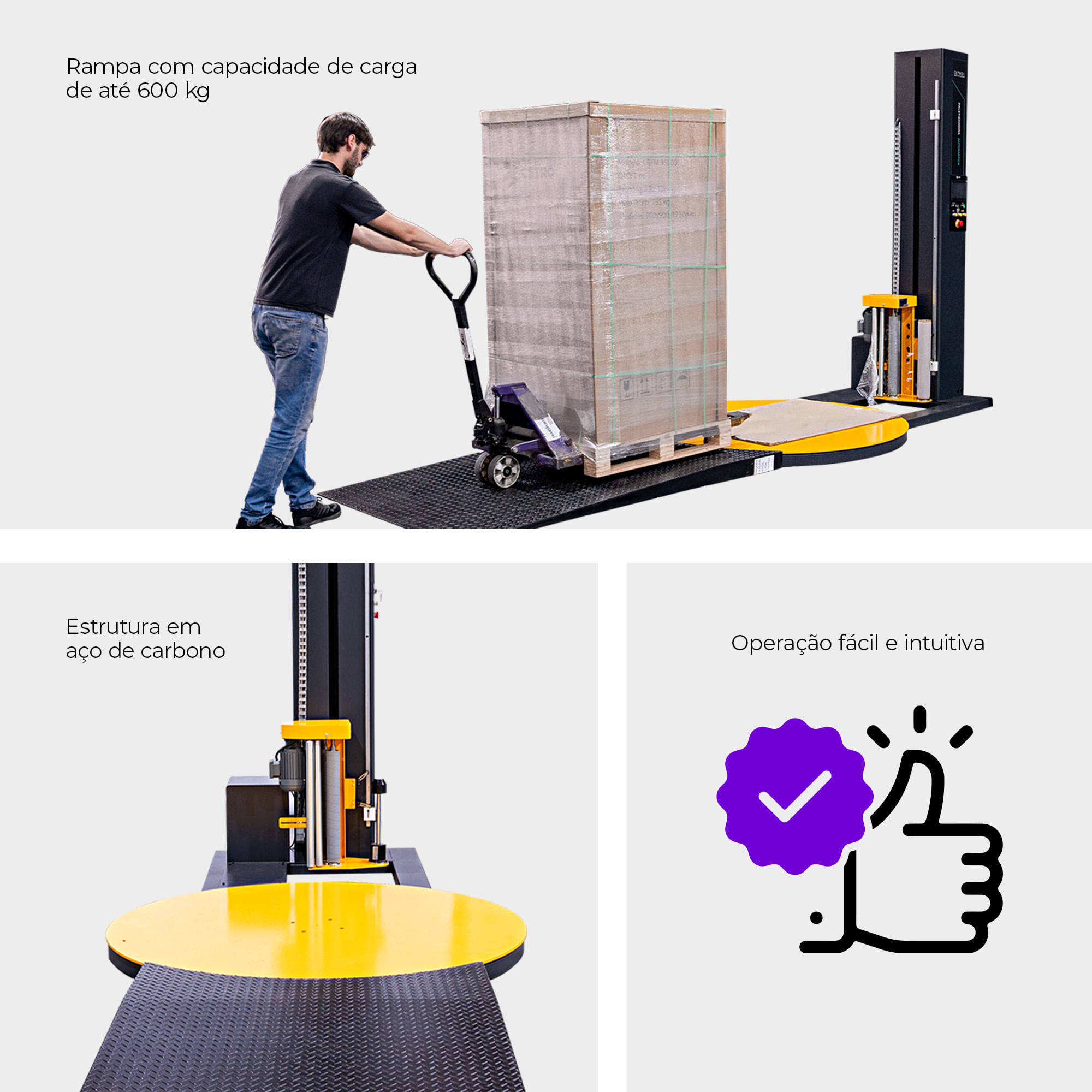 Paletizadora Automática com Rampa de Acesso 600 kg CPWM 1650 RP600 - imagem 2