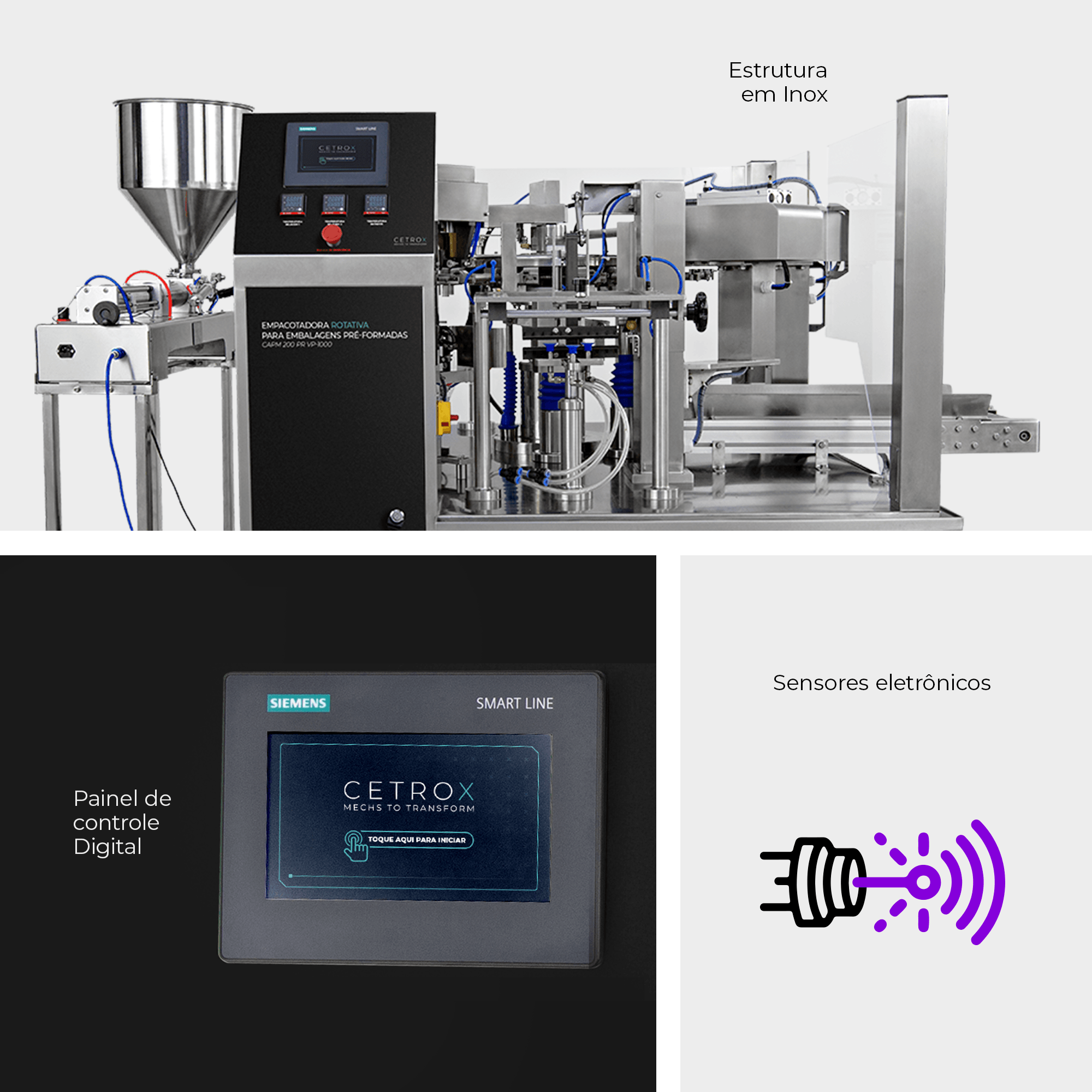 Empacotadora Rotativa para Embalagens Pré-Formadas CAPM 200 PR VP-1000 - imagem 2