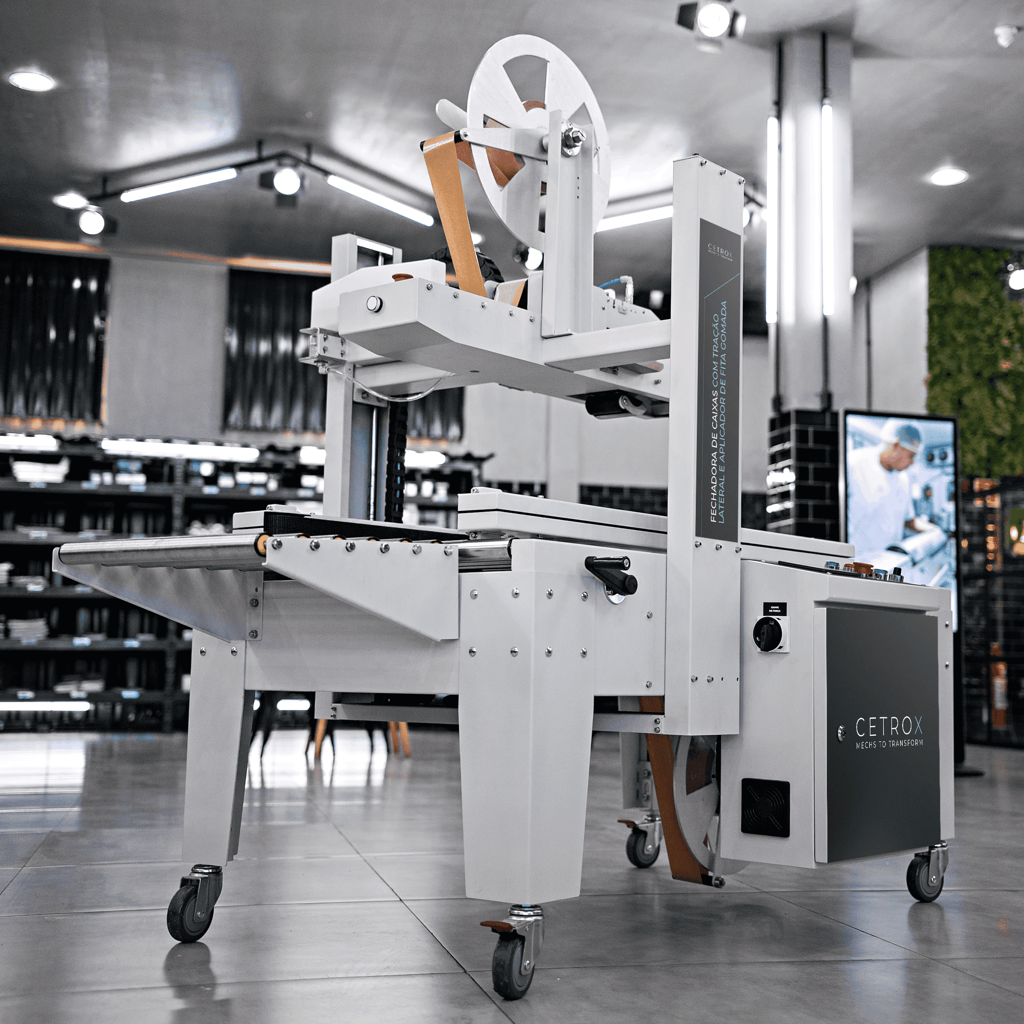 Fechadora de Caixas com Tração Lateral e Aplicador de Fita Gomada CSSM BS-6050 SC GT - imagem 4