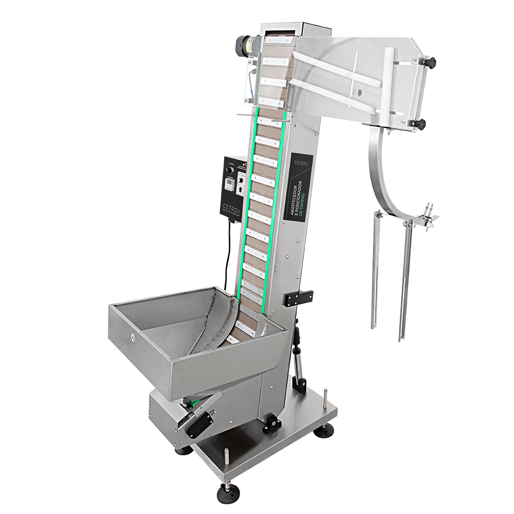 Abastecedor e Posicionador de Tampas Vertical para Rosqueadora - imagem 1