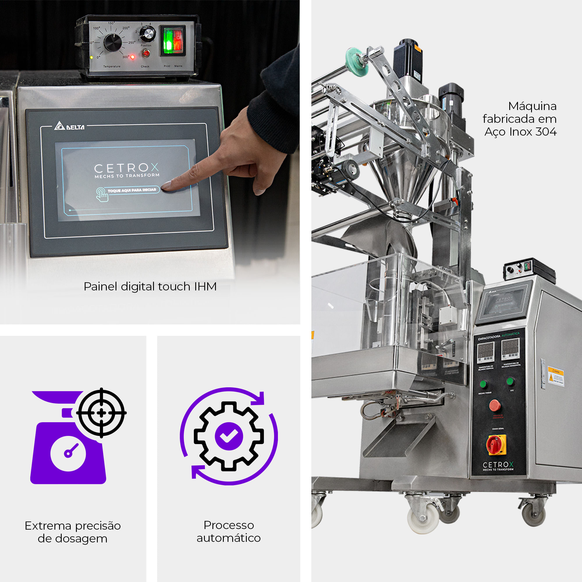 Empacotadora Automática Volumétrica para Pós CAPM 320 VA-500 V - imagem 2
