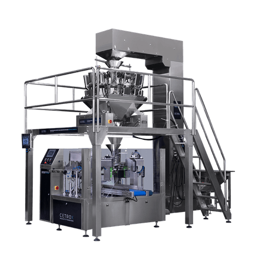 Empacotadora Rotativa Multicabeçote com 14 Balanças para Embalagens Pré-Formadas CAPM 200 PR W-14000