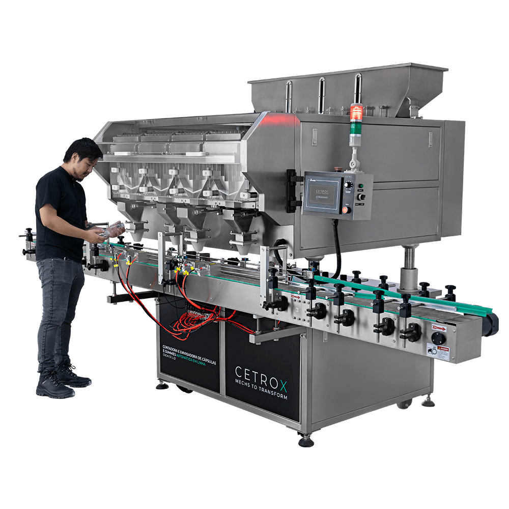 Contadora e Envasadora de Cápsulas e Gummies Automática em Linha CACM CF L-32 - imagem 4