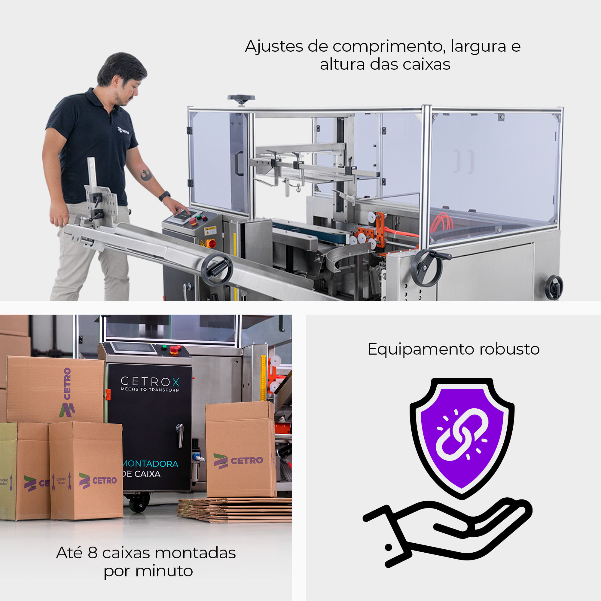Montadora de Caixas Automática CASM BE-4540 SB SS304 - imagem 3