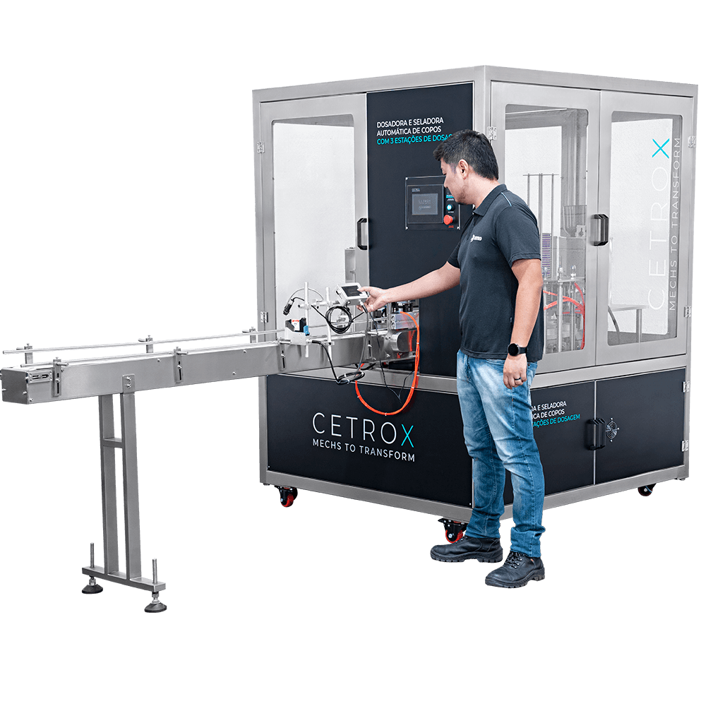 Dosadora e Seladora Automática de Copos com 3 Estações de Dosagem para Grãos CADM W3-100 - imagem 5