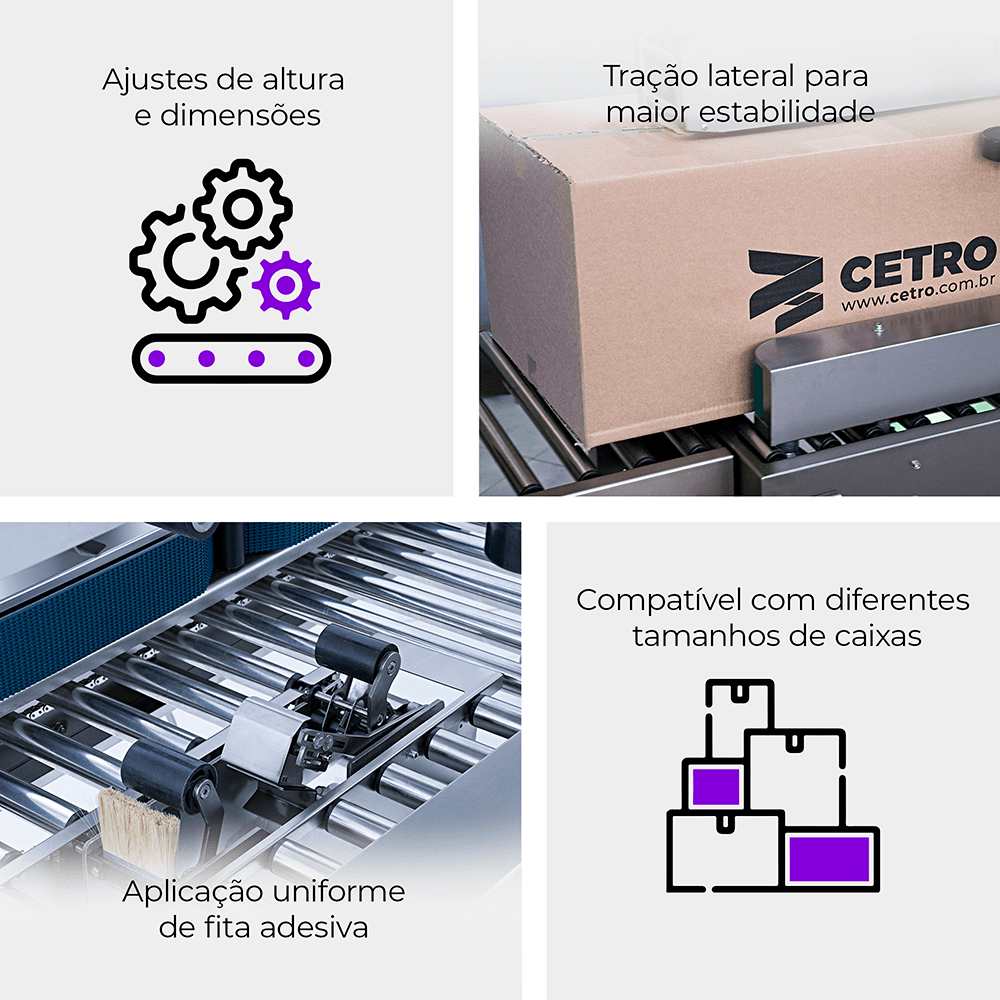 Fechadora de Caixas Automática com Dobra de Abas em Inox 304 CASM BS-5050 SC F SS304 - imagem 2