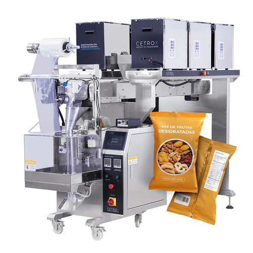 Empacotadora Automática com Esteira de Canecas e 6 Estações de Dosagem CAPM 320 W6-100 BF