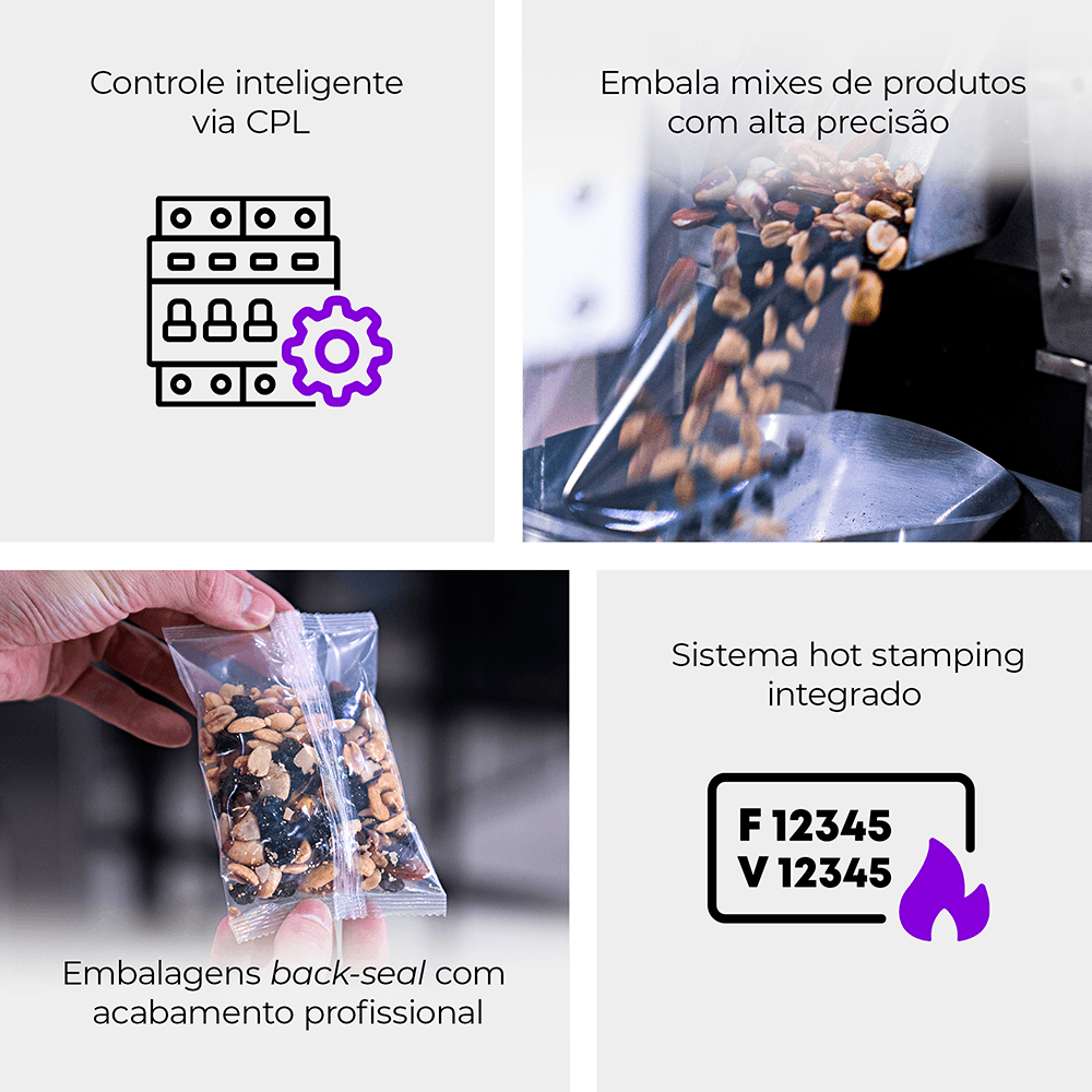 Empacotadora Automática com Esteira de Canecas e 6 Estações de Dosagem CAPM 320 W6-100 BF - imagem 3