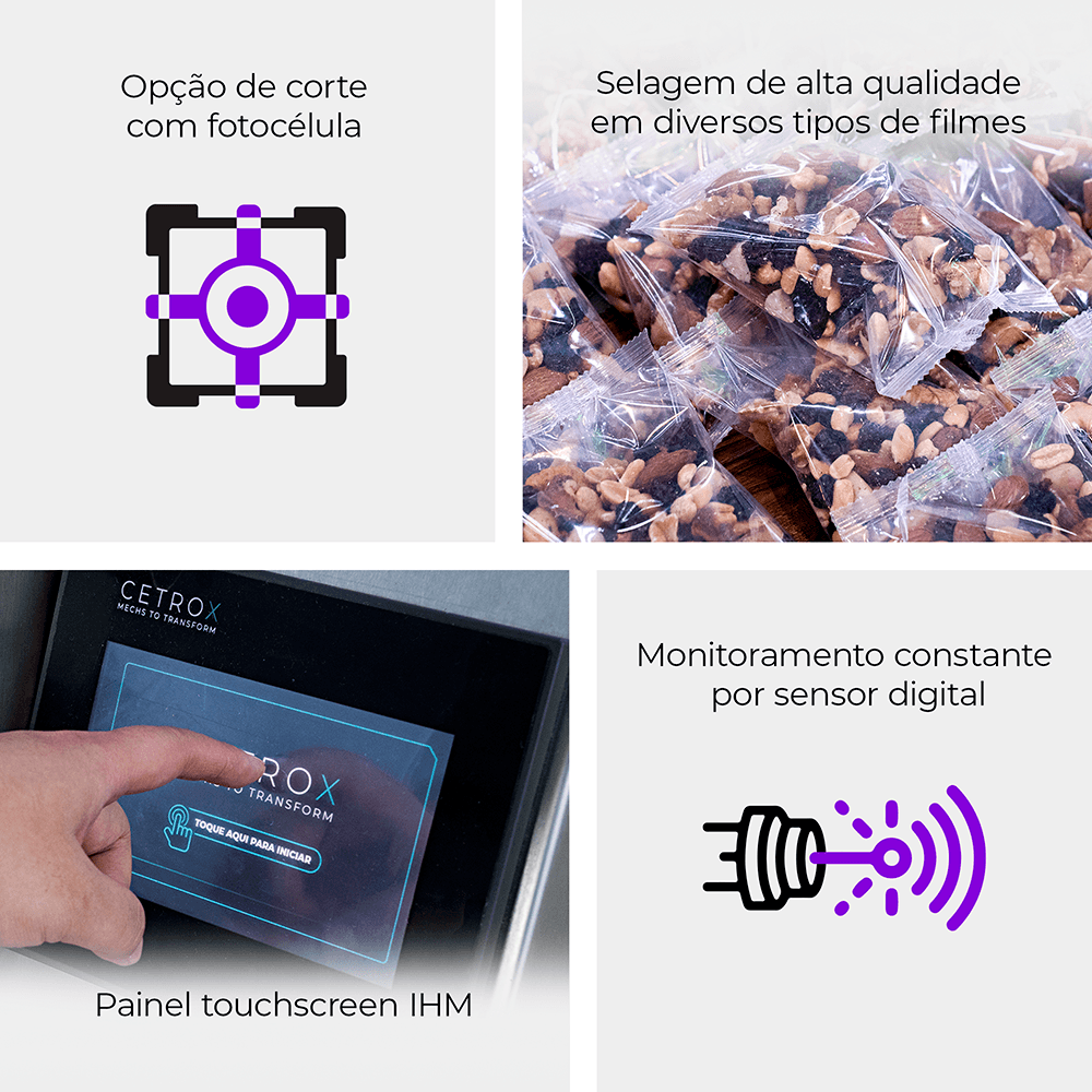 Empacotadora Automática com Esteira de Canecas e 6 Estações de Dosagem CAPM 320 W6-100 BF - imagem 4
