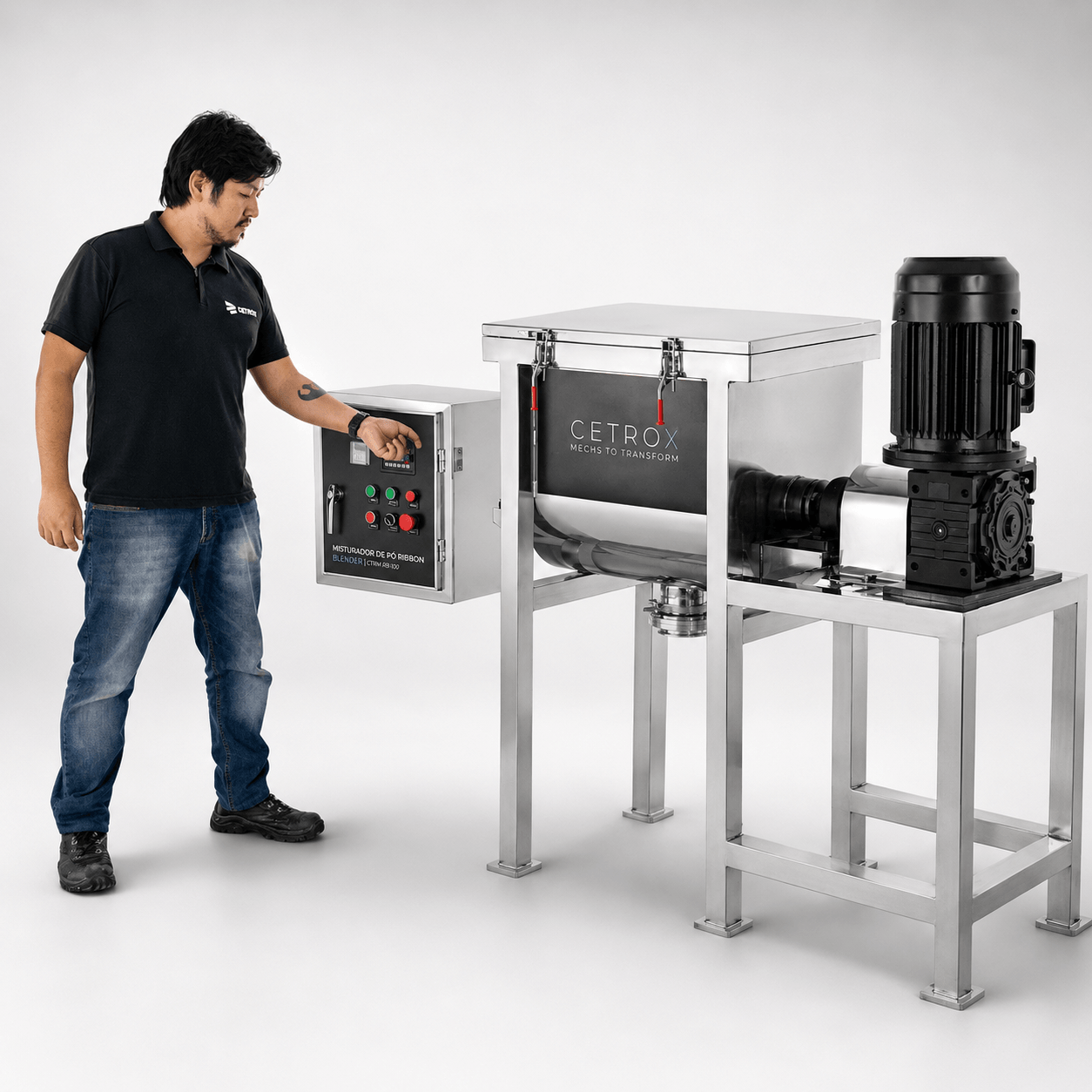 Misturador de Pós Ribbon Blender CTRM RB-100 - imagem 4