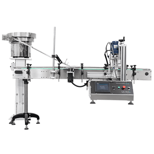 Rosqueadora Automática de Bancada com Posicionadora de Tampas CARCM T