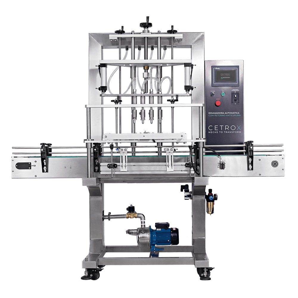 Envasadora Automática por Bomba de 4 Bicos com Retorno Antiespuma em Inox 316 CAFM GP-5000 4NAF SS316 - imagem 1
