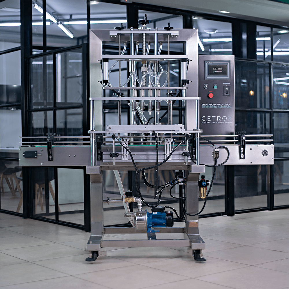 Envasadora Automática por Bomba de 4 Bicos com Retorno Antiespuma em Inox 316 CAFM GP-5000 4NAF SS316 - imagem 5