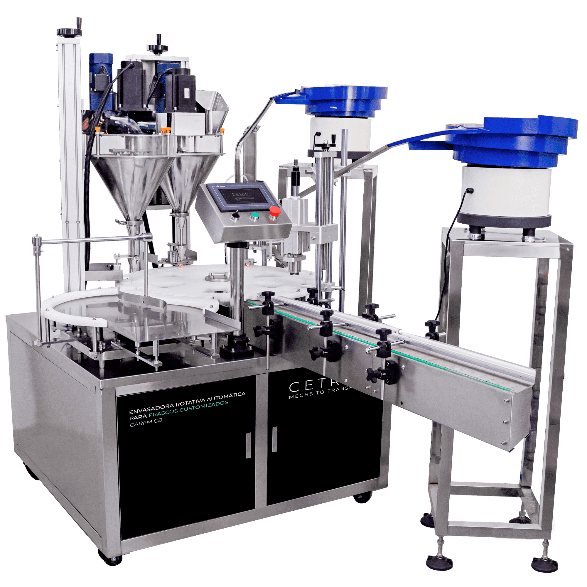Envasadora e Recravadora Rotativa Automática de Pós para Ampolas de Vidro CAFM R P2-GV - imagem 1