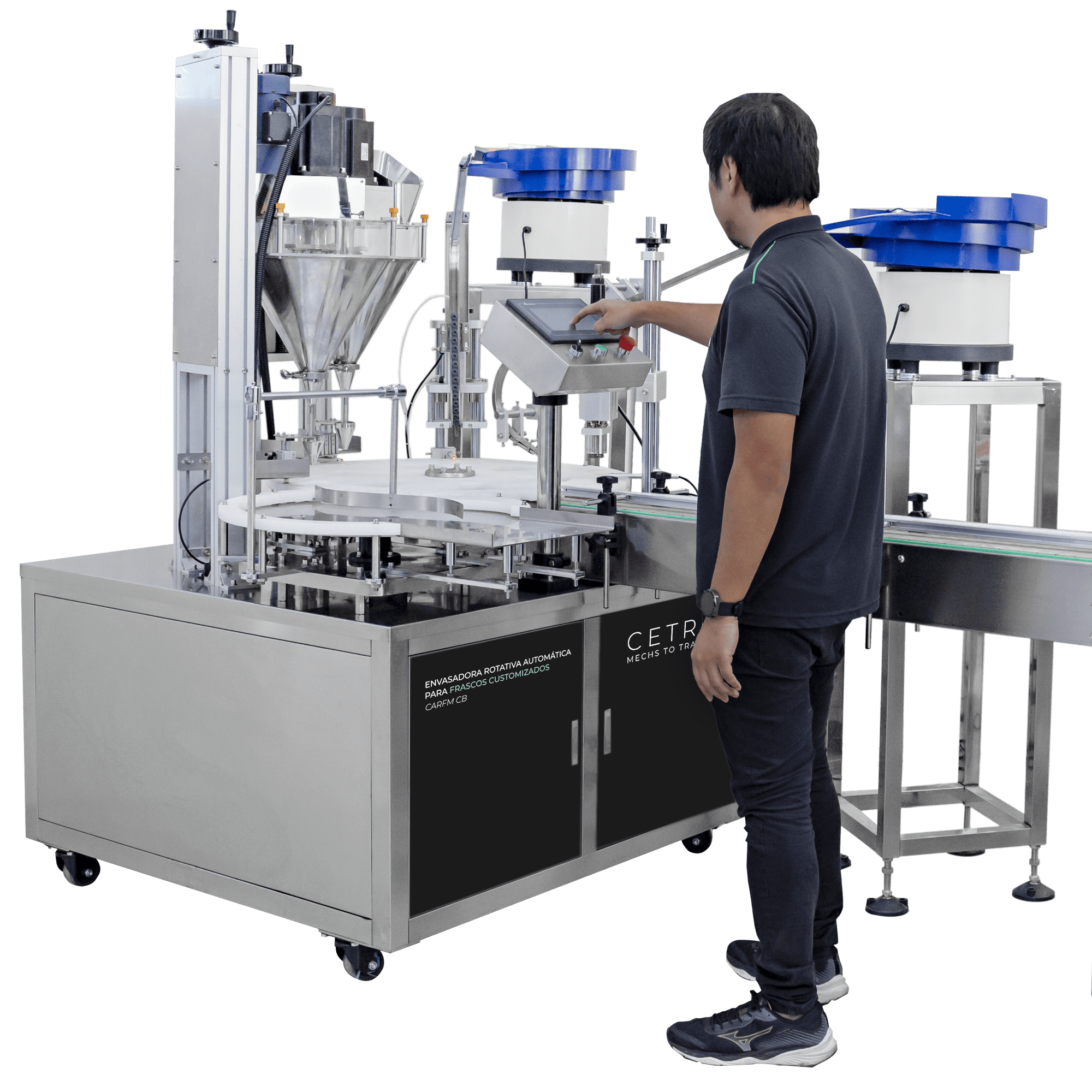 Envasadora e Recravadora Rotativa Automática de Pós para Ampolas de Vidro CAFM R P2-GV - imagem 5